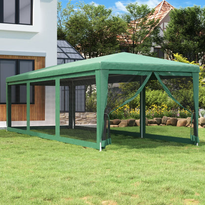 Partyzelt Mit 10 Mesh-Seitenteilen 6X4 M Hdpe