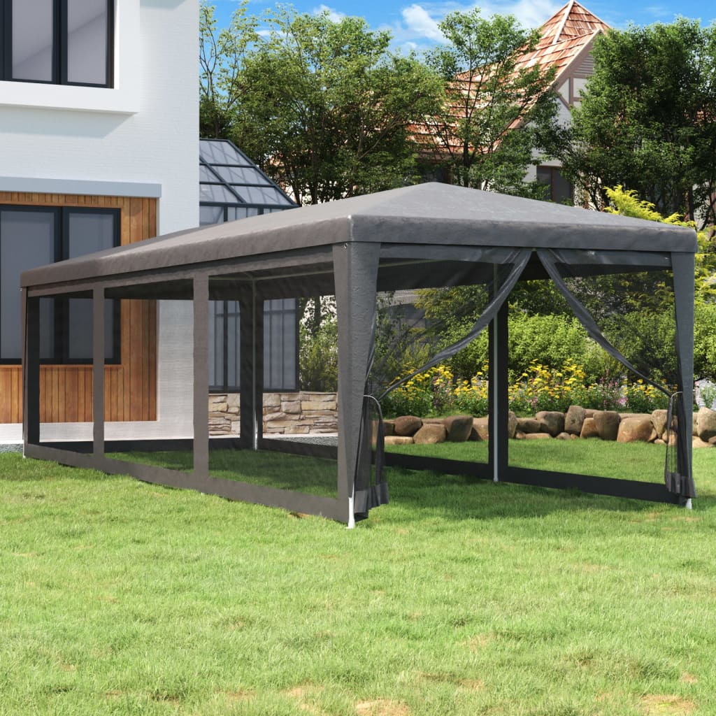 Partyzelt Mit 10 Mesh-Seitenteilen 6X4 M Hdpe