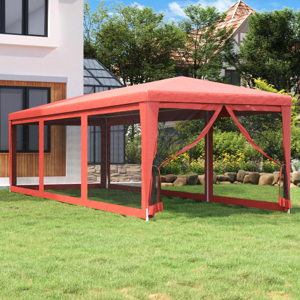 Partyzelt Mit 10 Mesh-Seitenteilen 6X4 M Hdpe