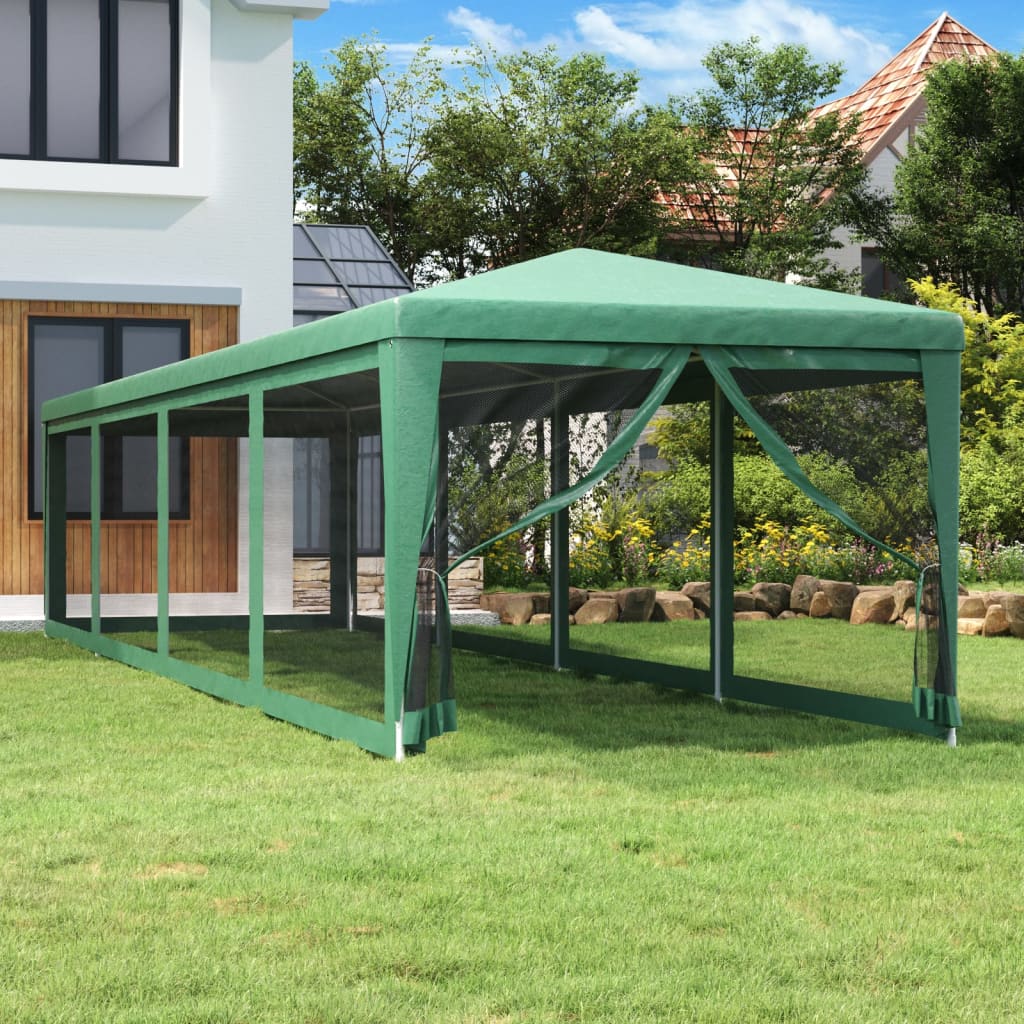 Partyzelt Mit 10 Mesh-Seitenteilen 6X4 M Hdpe