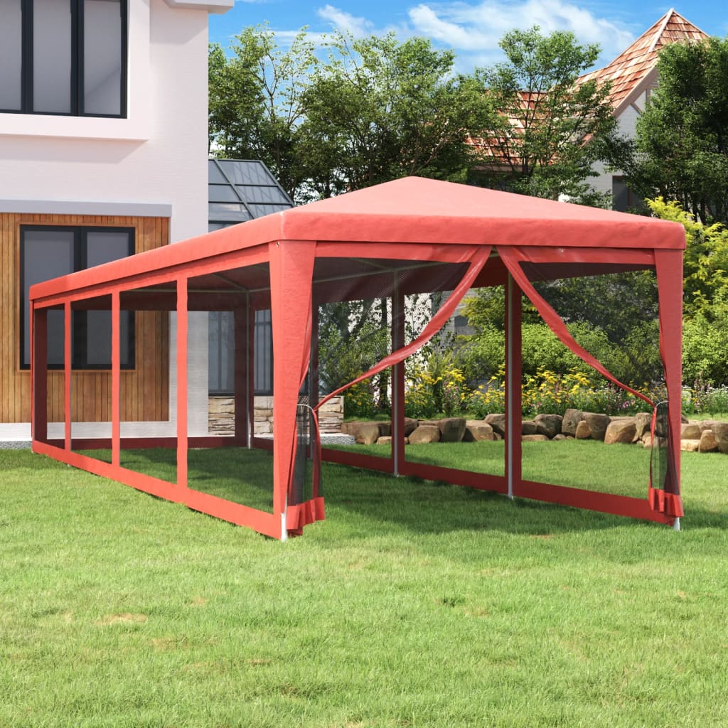 Partyzelt Mit 10 Mesh-Seitenteilen 6X4 M Hdpe