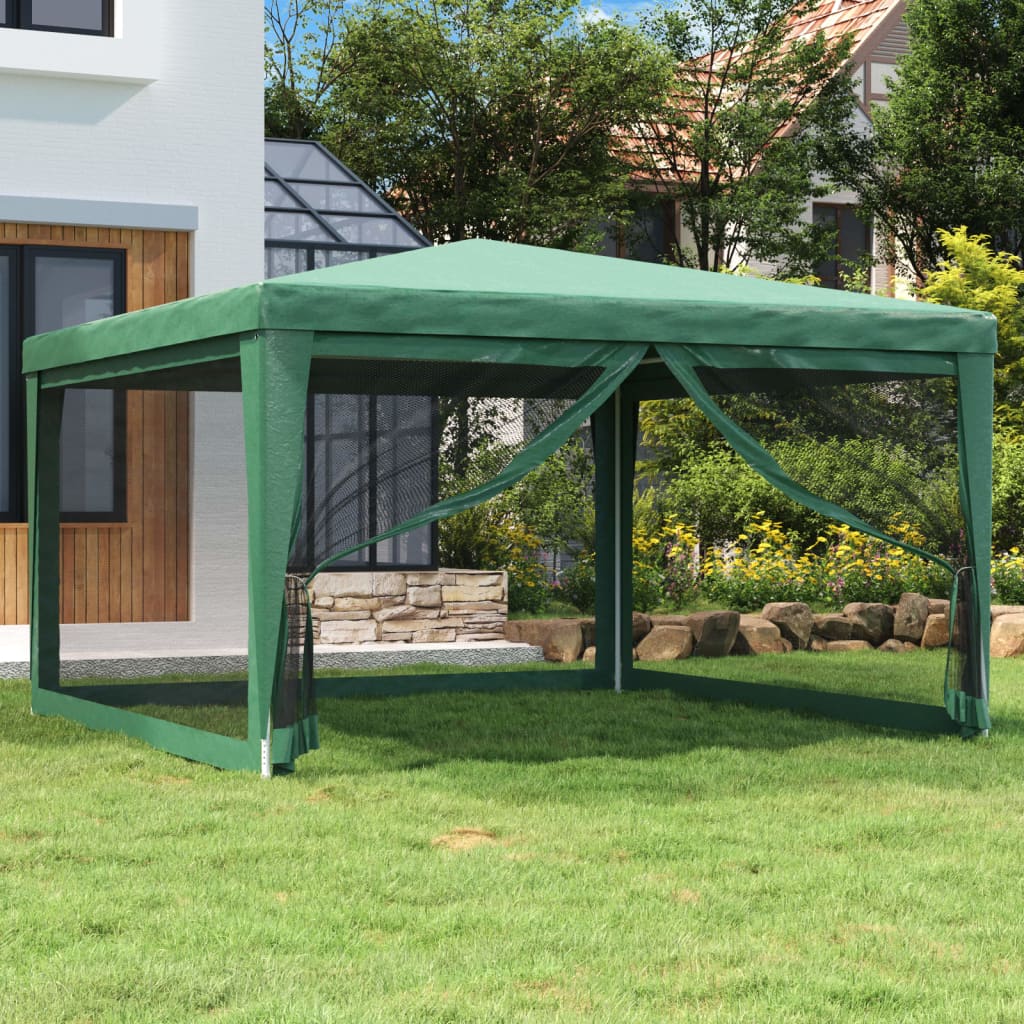 Partyzelt Mit 10 Mesh-Seitenteilen 6X4 M Hdpe