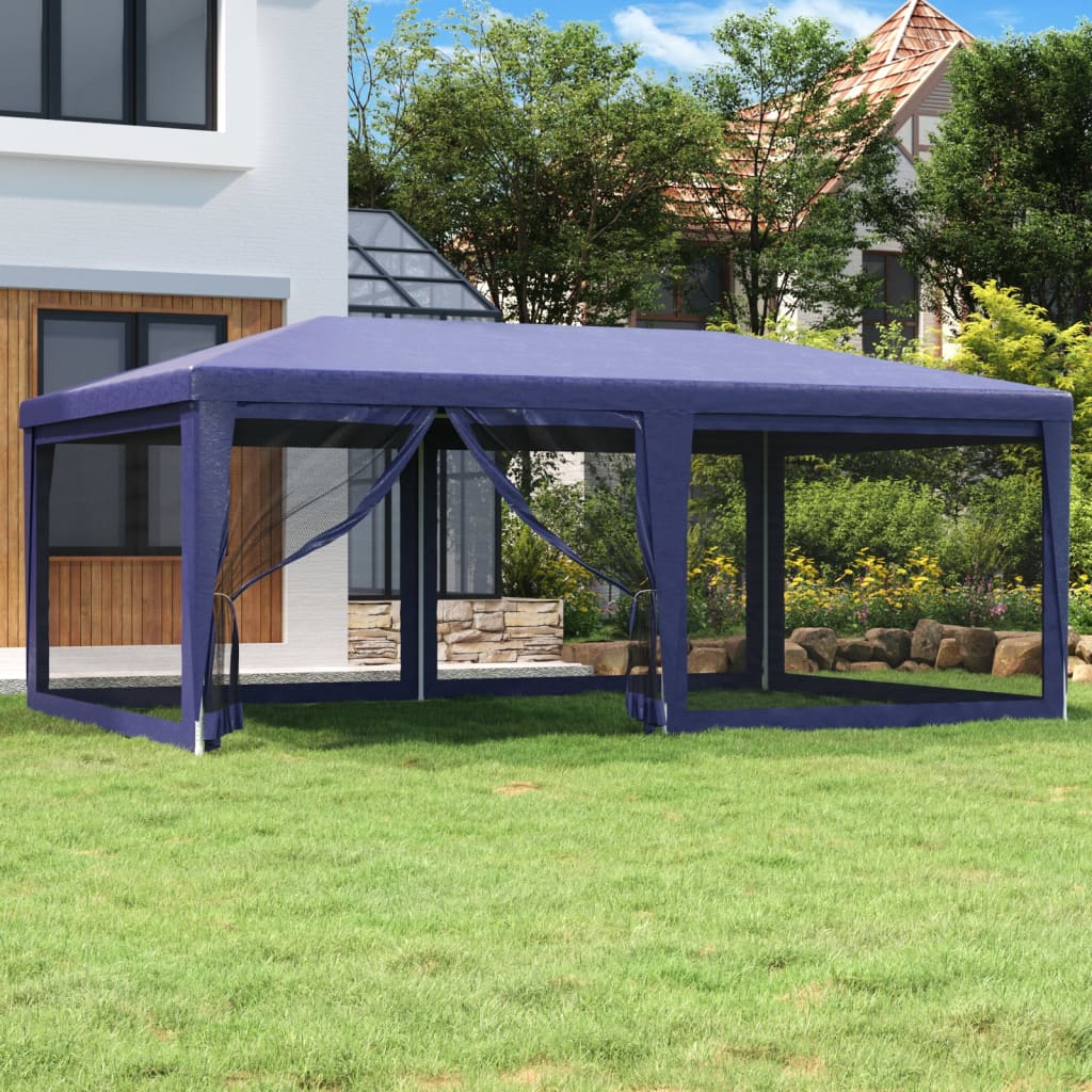 Partyzelt Mit 10 Mesh-Seitenteilen 6X4 M Hdpe