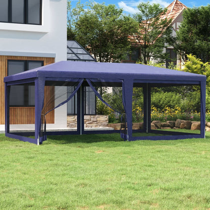 Partyzelt Mit 10 Mesh-Seitenteilen 6X4 M Hdpe