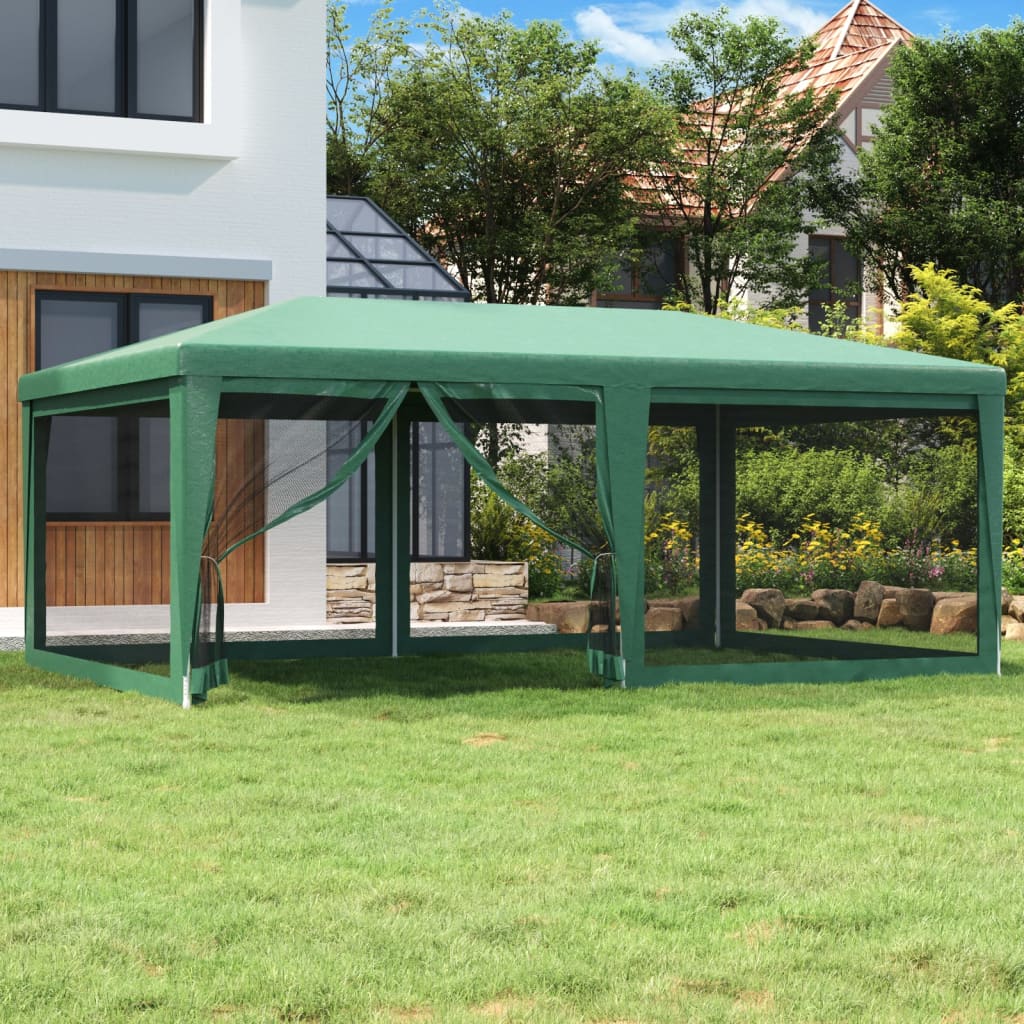 Partyzelt Mit 10 Mesh-Seitenteilen 6X4 M Hdpe