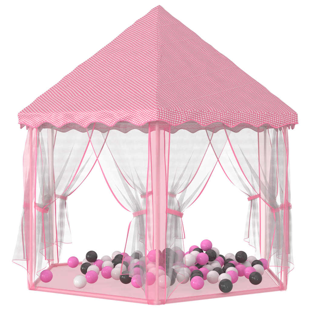 Prinzessin-Spielzelt Mit 250 Bällen Rosa 133X140 Cm