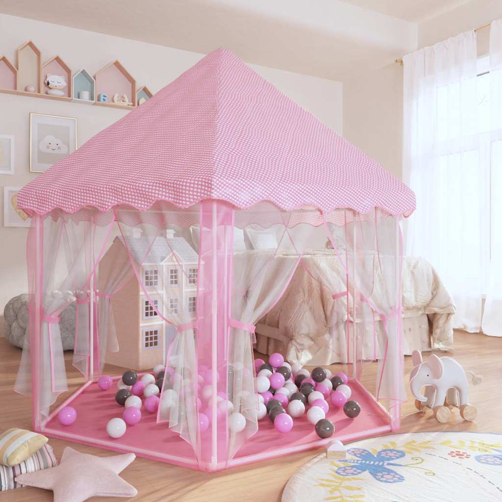 Prinzessin-Spielzelt Mit 250 Bällen Rosa 133X140 Cm