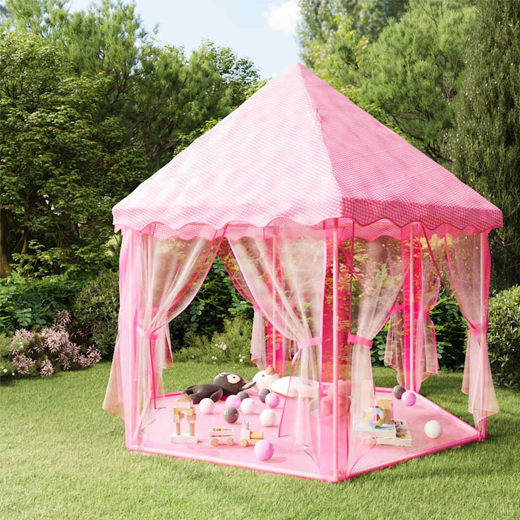 Prinzessin-Spielzelt Mit 250 Bällen Rosa 133X140 Cm