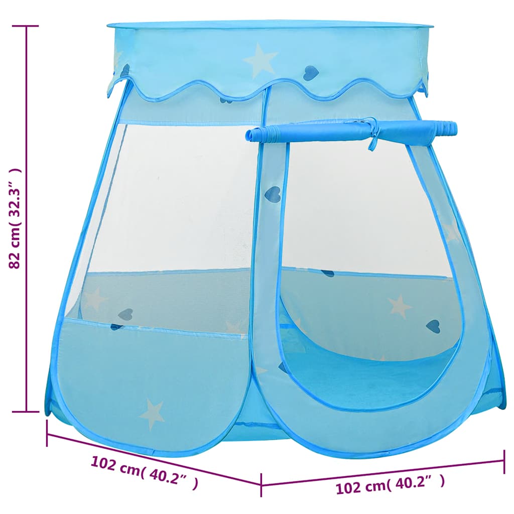 Kinder-Spielzelt Mit 250 Bällen Blau 102X102X82 Cm
