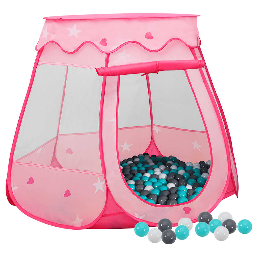 Kinder-Spielzelt Mit 250 Bällen Rosa 102X102X82 Cm