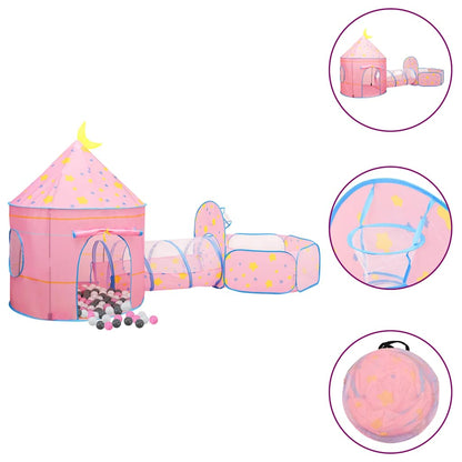 Spielzelt Mit 250 Bällen Rosa 301X120X128 Cm