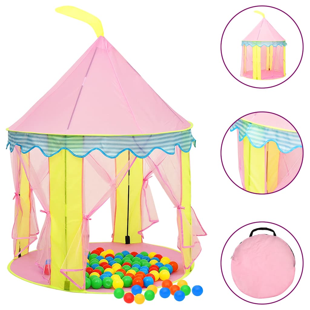 Kinder-Spielzelt Mit 250 Bällen Rosa 100X100X127 Cm