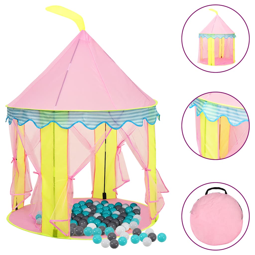 Kinder-Spielzelt Mit 250 Bällen Rosa 100X100X127 Cm