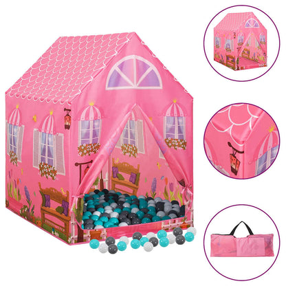 Kinder-Spielzelt Mit 250 Bällen Rosa 69X94X104 Cm