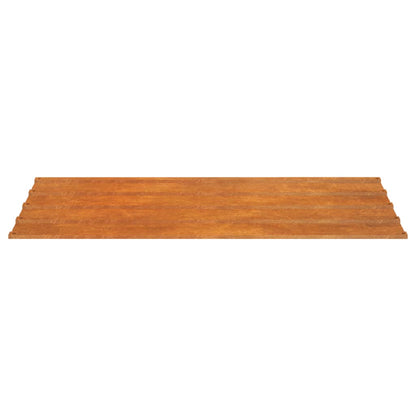 Dachplatten 12 Stk. Rostig Cortenstahl