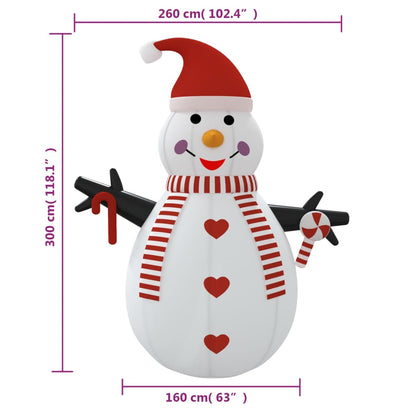 Aufblasbarer Schneemann Mit Leds
