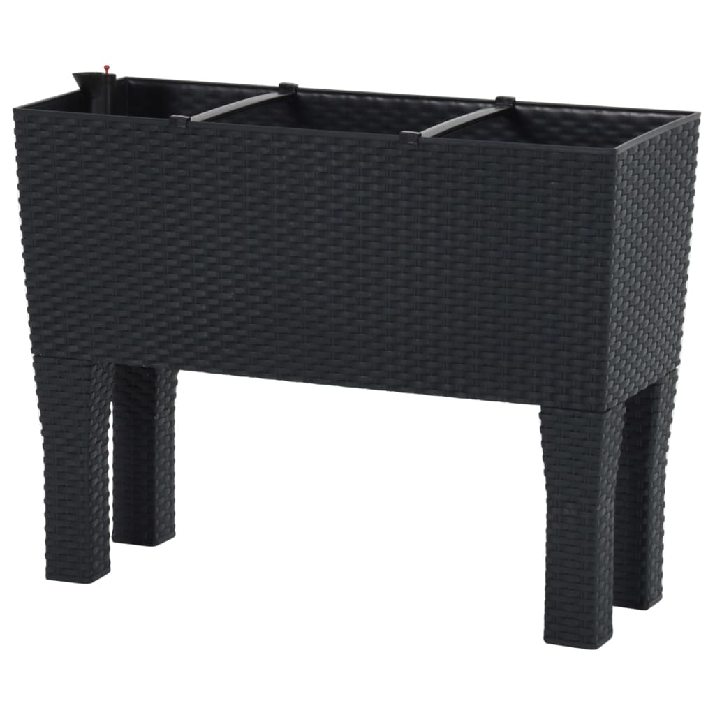 Hochbeet Anthrazit 60X25X46 Cm Pp-Rattan