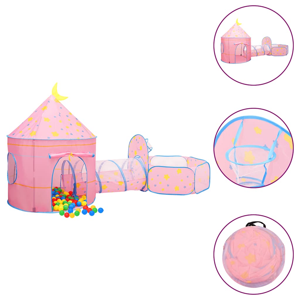 Spielzelt Für Kinder Rosa 301X120X128 Cm