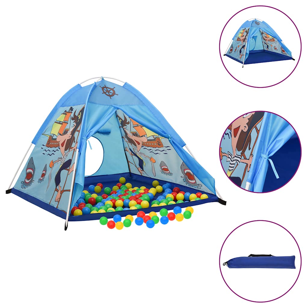 Spielzelt Für Kinder Blau 120X120X90 Cm Mosaikfarbe