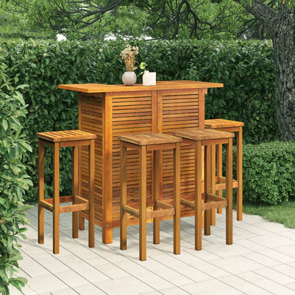 5-Tlg. Gartenbar-Set Massivholz Akazie