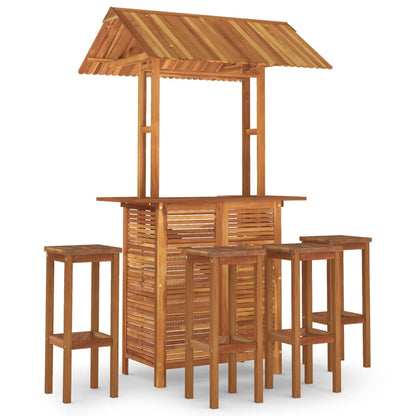 5-Tlg. Gartenbar-Set Massivholz Akazie
