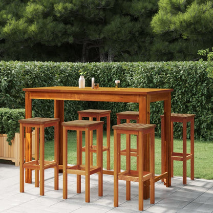 7-Tlg. Gartenbar-Set Massivholz Akazie