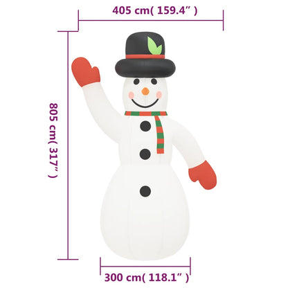 Aufblasbarer Schneemann Mit Leds