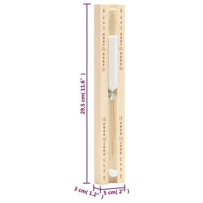 2-In-1 Sauna-Hygrothermograph Und Sanduhr Set Massivholz Kiefer