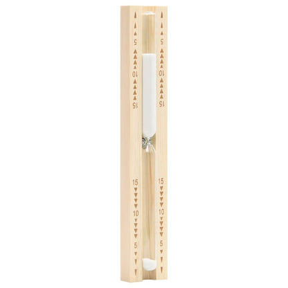 2-In-1 Sauna-Hygrothermograph Und Sanduhr Set Massivholz Kiefer