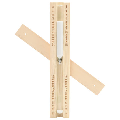 2-In-1 Sauna-Hygrothermograph Und Sanduhr Set Massivholz Kiefer
