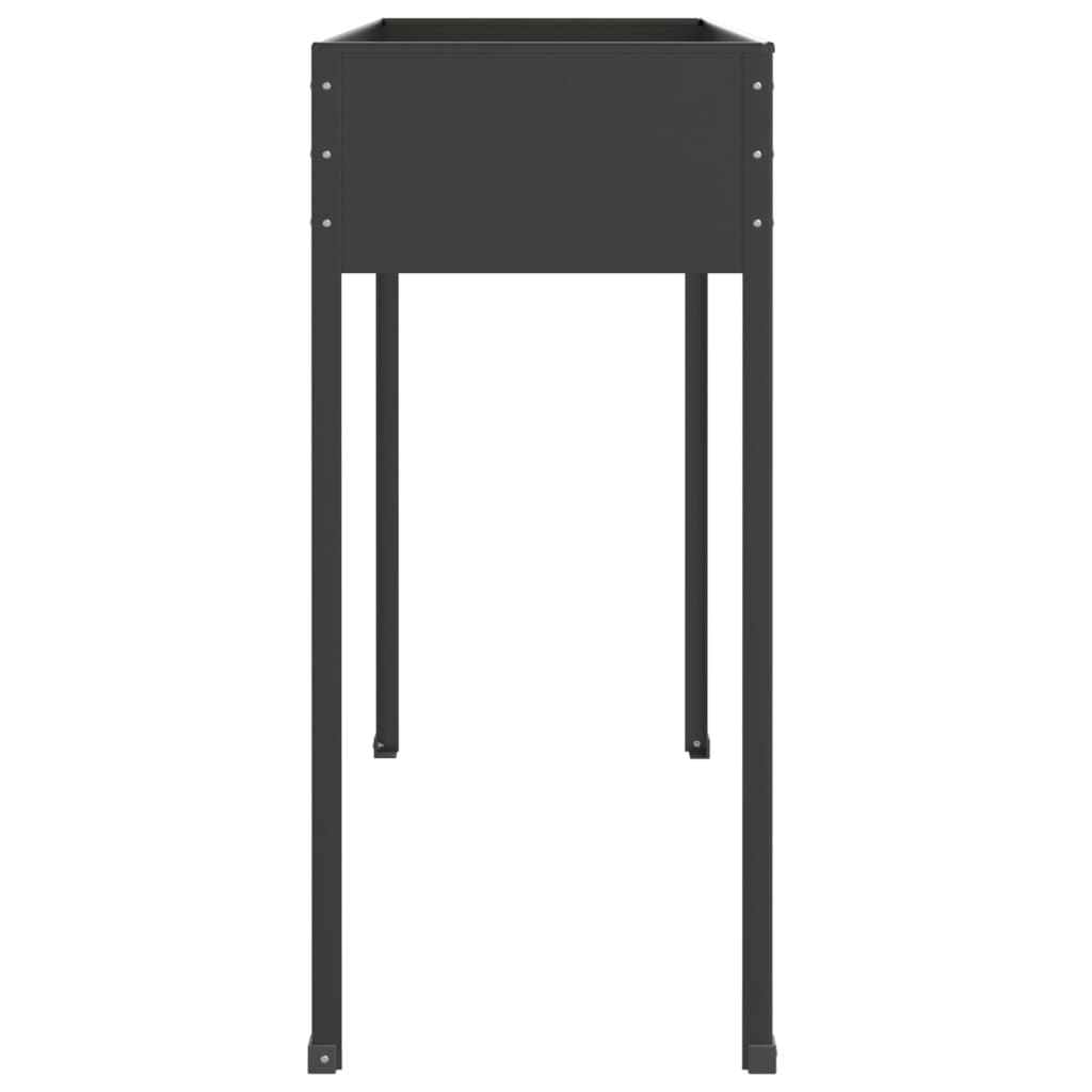 Pflanzkübel Anthrazit 100,5X40,5X90 Cm Verzinkter Stahl Gelb Und Weiß (Rahmen Anthrazit)