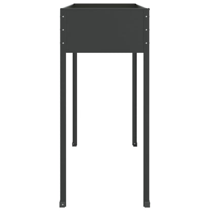 Pflanzkübel Anthrazit 100,5X40,5X90 Cm Verzinkter Stahl Gelb Und Weiß (Rahmen Anthrazit)