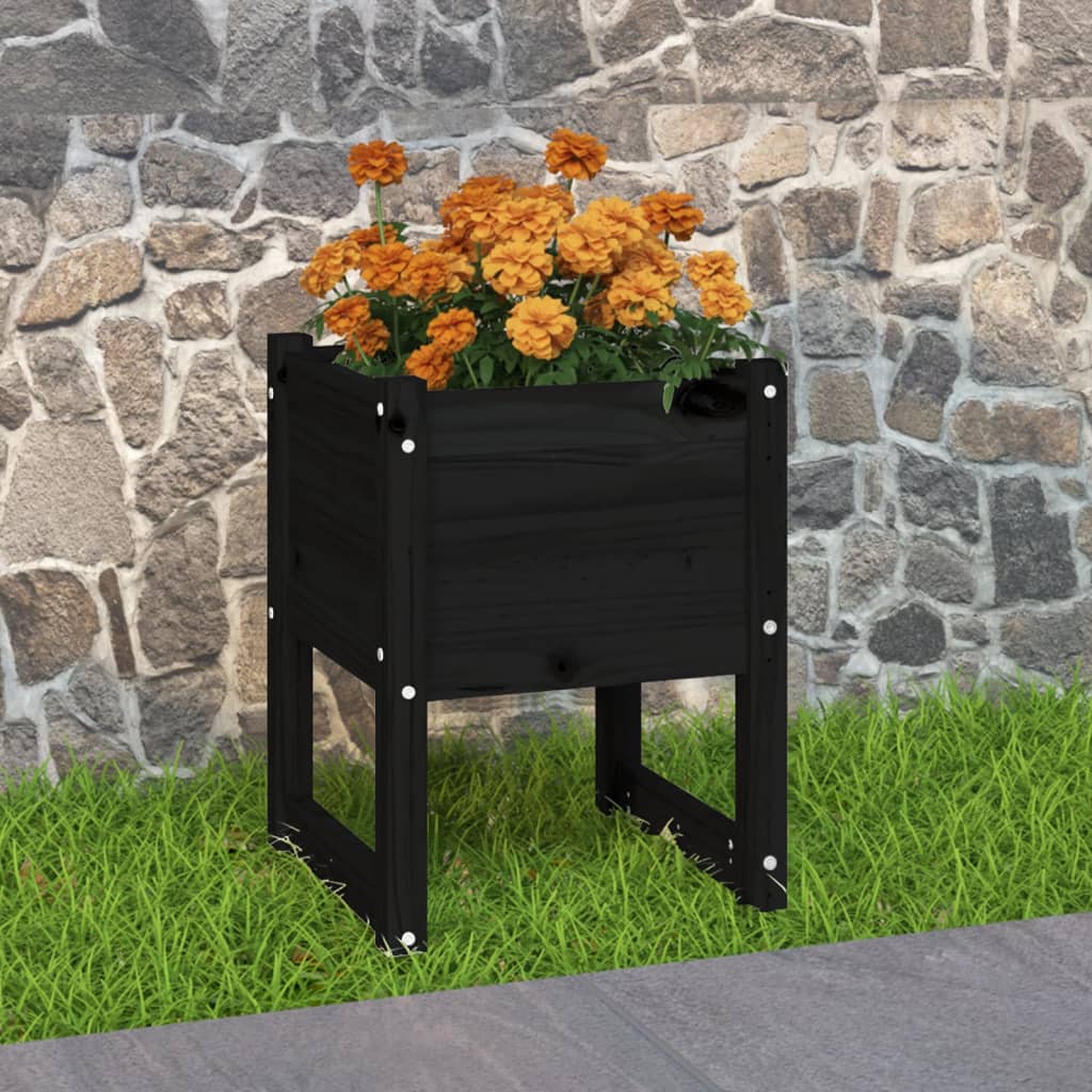 Pflanzkübel 2 Stk. 40X40X81 Cm Massivholz Kiefer