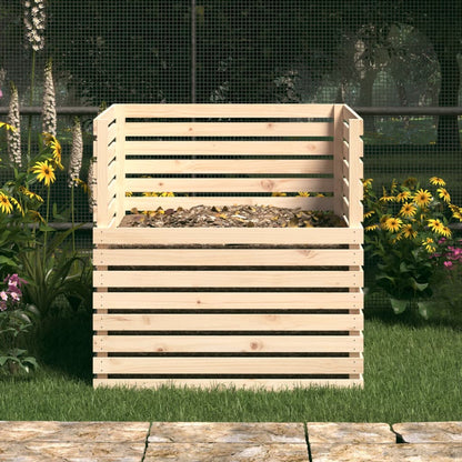 Komposter 100X100X102 Cm Massivholz Kiefer