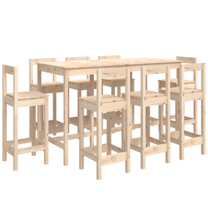 9-Tlg. Bar-Set Massivholz Kiefer