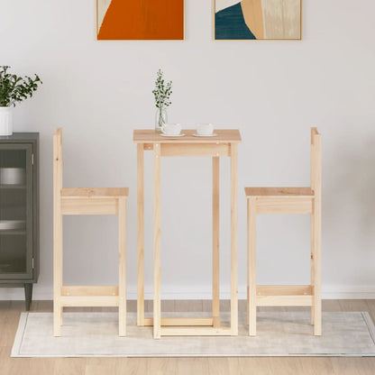 3-Tlg. Bar-Set Massivholz Kiefer