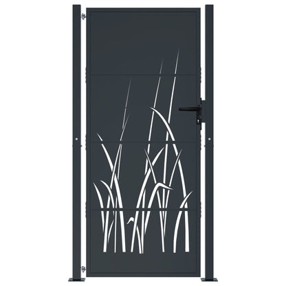Gartentor Anthrazit Stahl Gras-Design