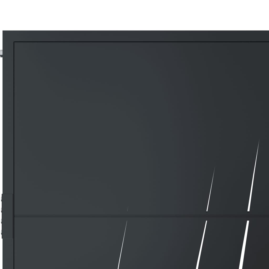 Gartentor Anthrazit Stahl Gras-Design