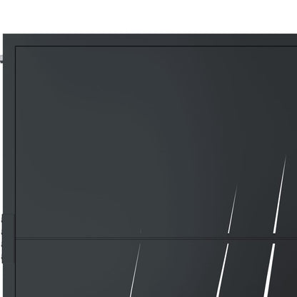 Gartentor Anthrazit Stahl Gras-Design