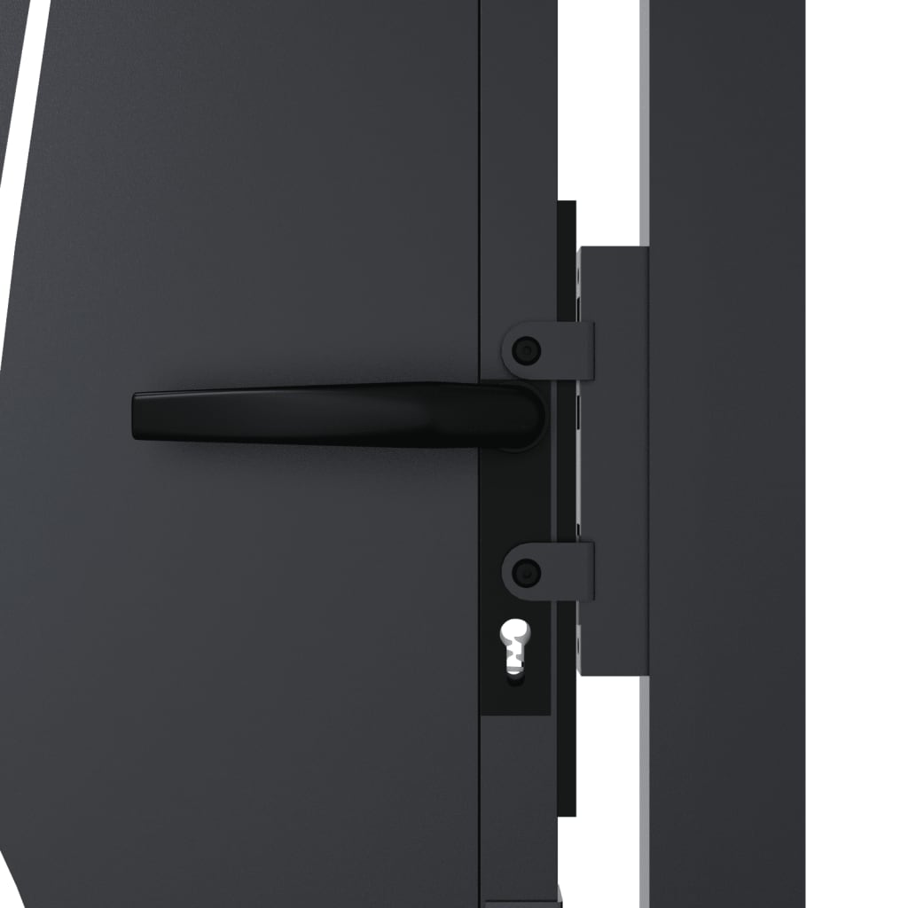 Gartentor Anthrazit Stahl Gras-Design