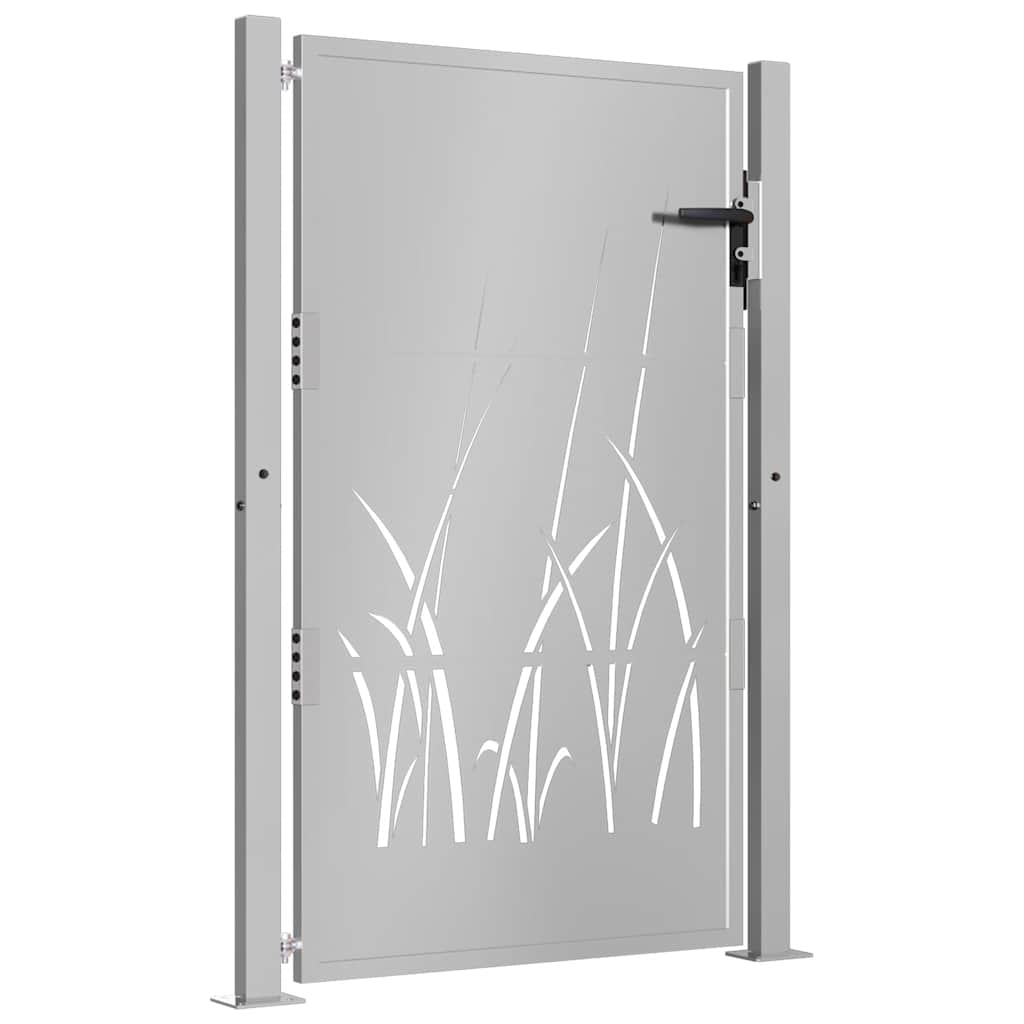 Gartentor Cortenstahl Gras-Design