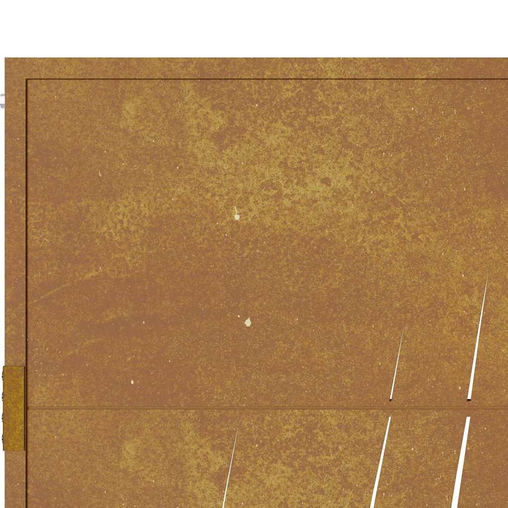 Gartentor Cortenstahl Gras-Design