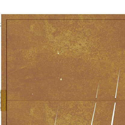 Gartentor Cortenstahl Gras-Design