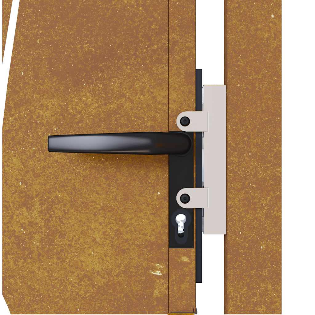 Gartentor Cortenstahl Gras-Design