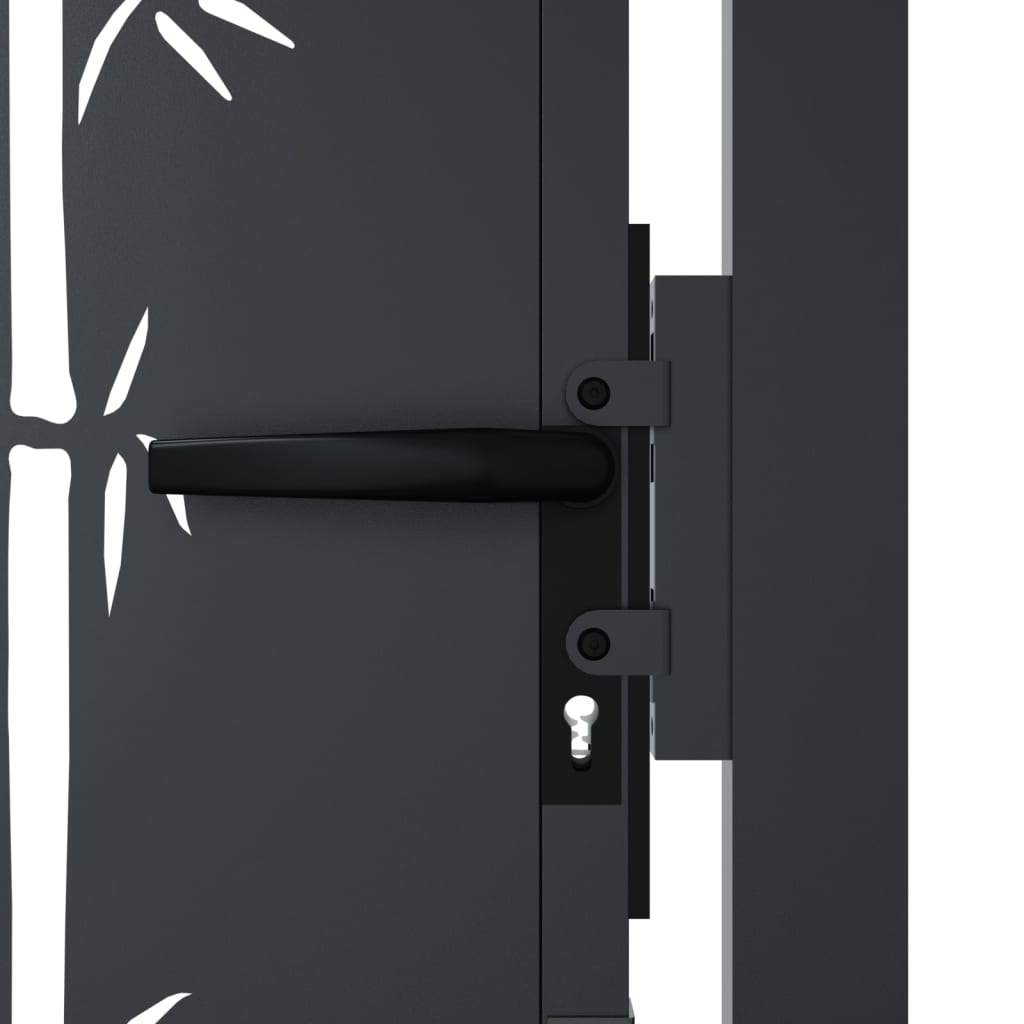 Gartentor Anthrazit Stahl Bambus-Design
