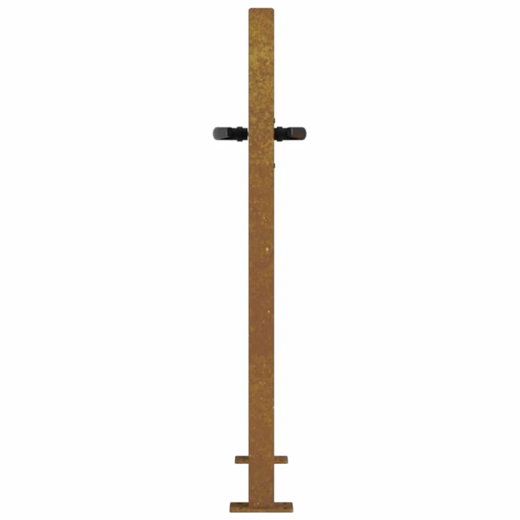 Gartentor 100X100 Cm Cortenstahl Bambus-Design