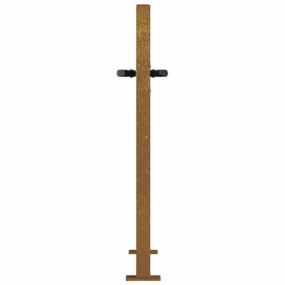Gartentor 100X100 Cm Cortenstahl Bambus-Design