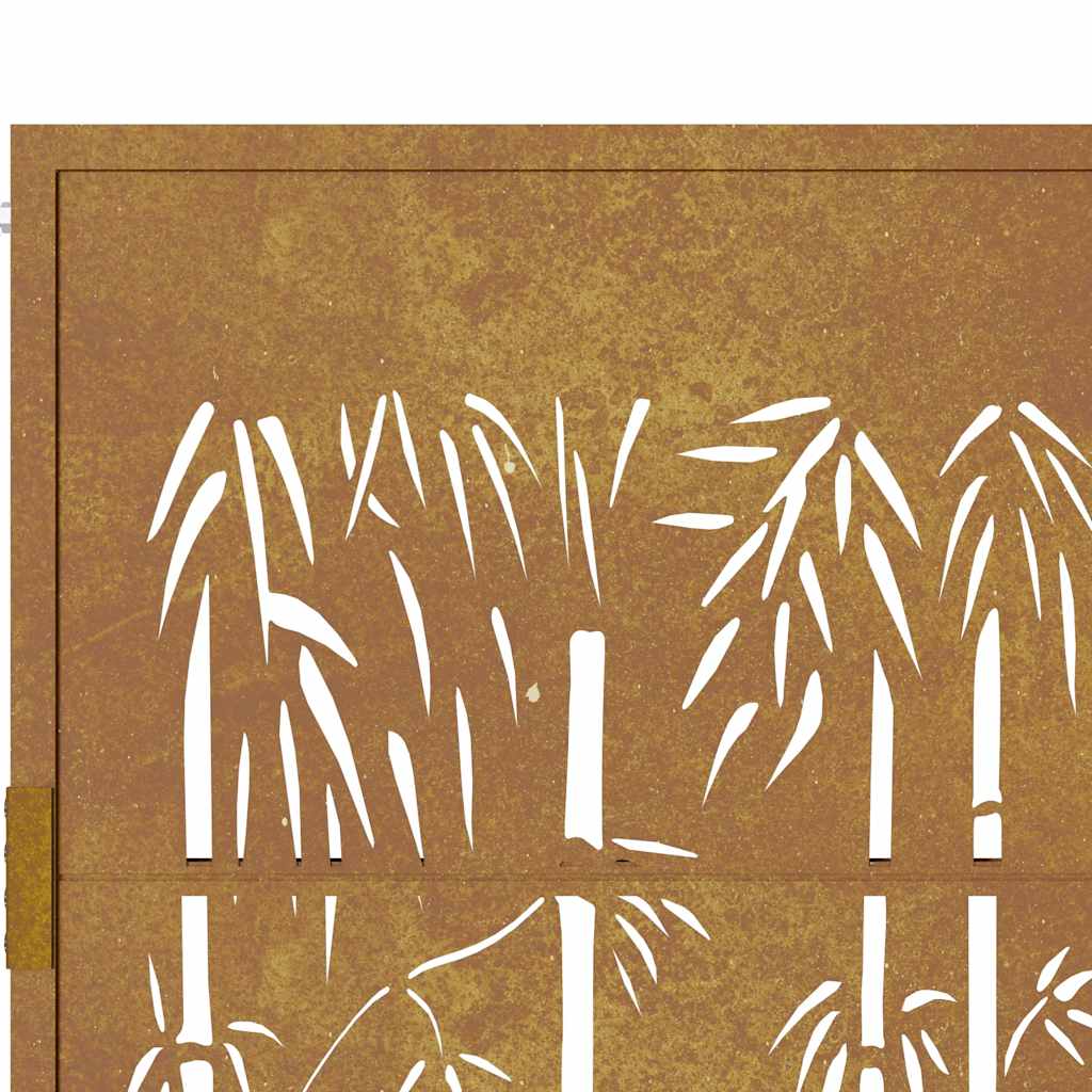 Gartentor 100X100 Cm Cortenstahl Bambus-Design