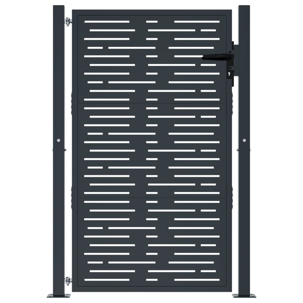 Gartentor Anthrazit Stahl Quadratisches Design