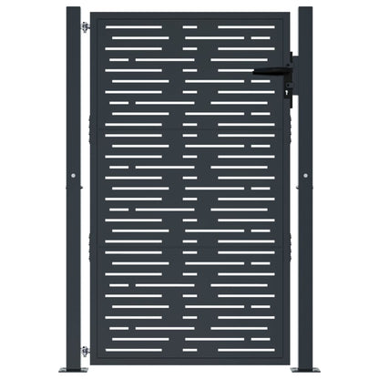 Gartentor Anthrazit Stahl Quadratisches Design